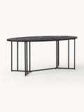 Luca Oval Dining Table in Mango Wood, in various sizes — Grey