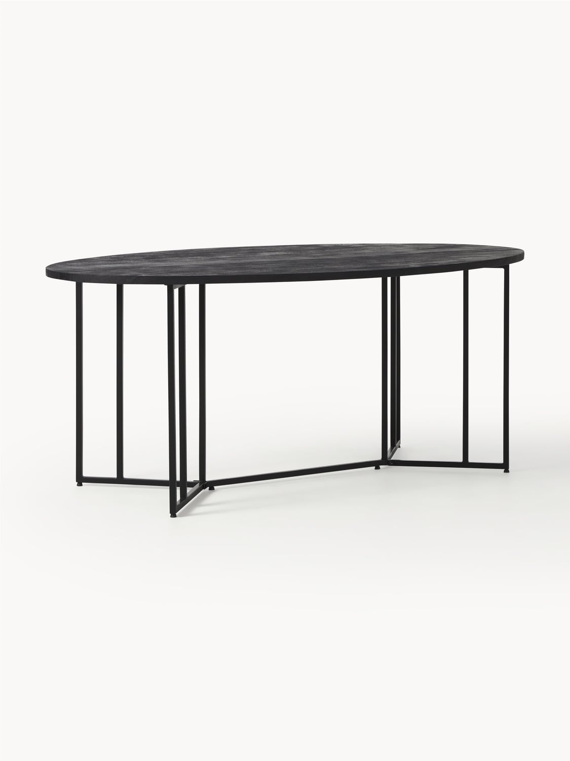Luca Oval Dining Table in Mango Wood, in various sizes — Grey