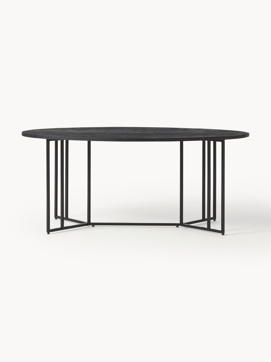 Luca Oval Dining Table in Mango Wood, in various sizes — Grey
