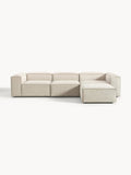 Lennon Modular Sofa (4-seater) in Corduroy with Ottoman (left/right) — Oatmeal