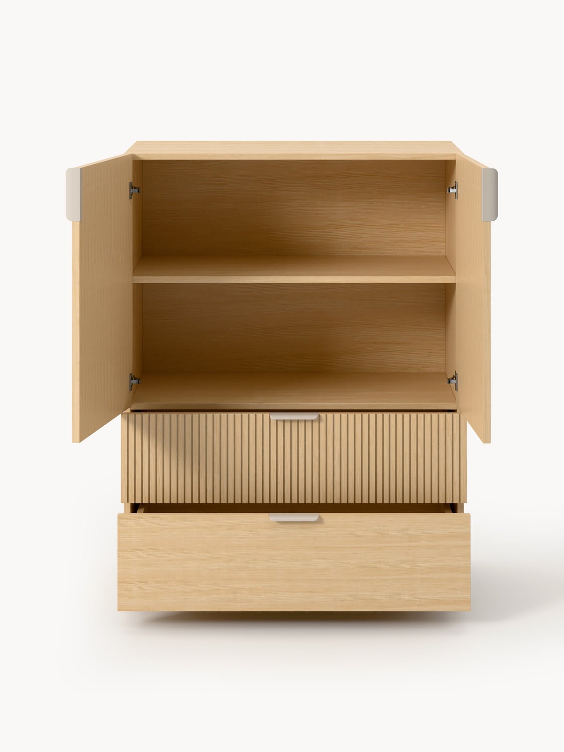 Sato Wood-Highboard — Taupe