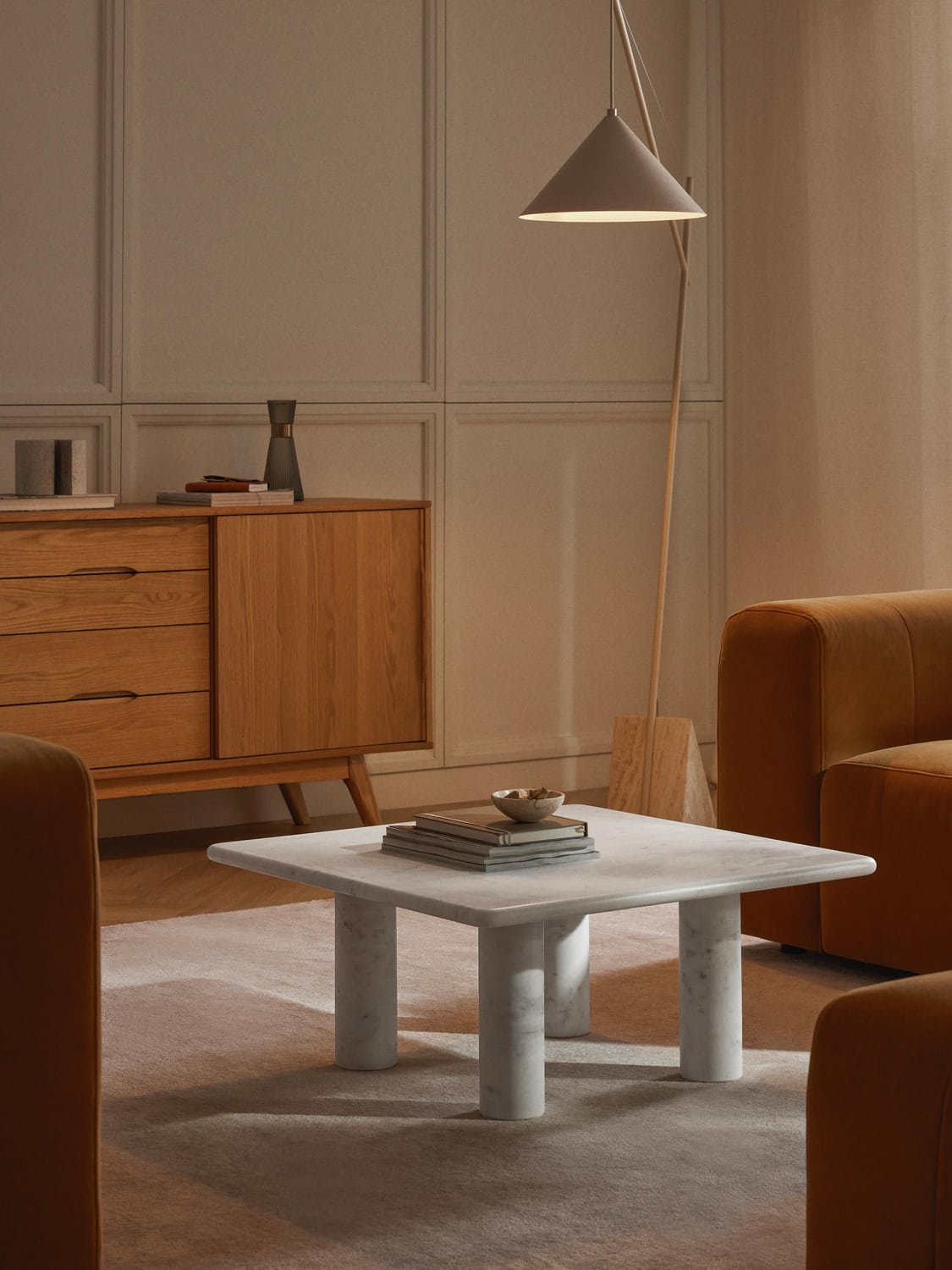 Mabel Marble-Coffee Table — Off-White