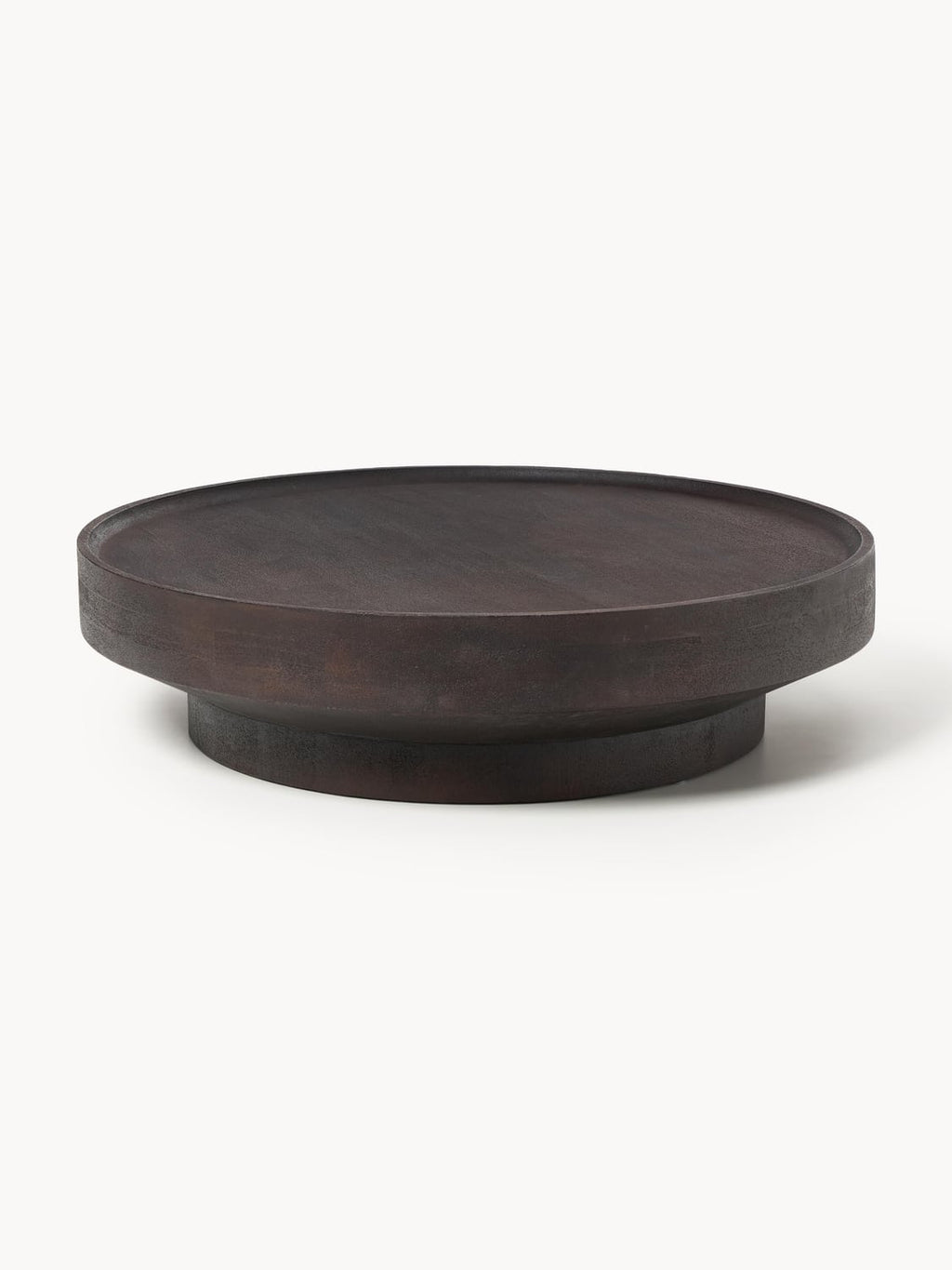 Benno Round XL Coffee Table in Mango Wood — Anthracite