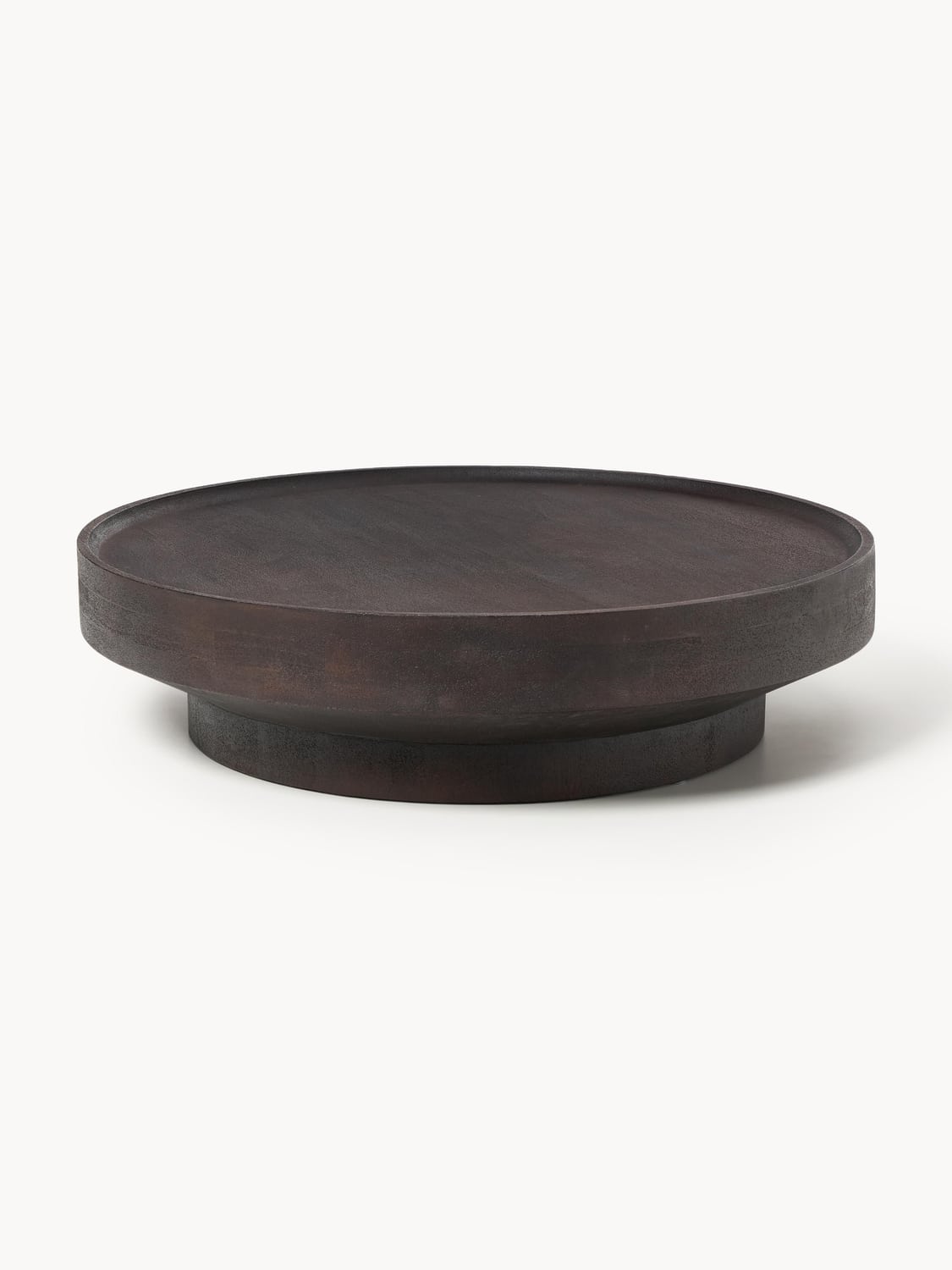 Benno Round XL Coffee Table in Mango Wood — Anthracite