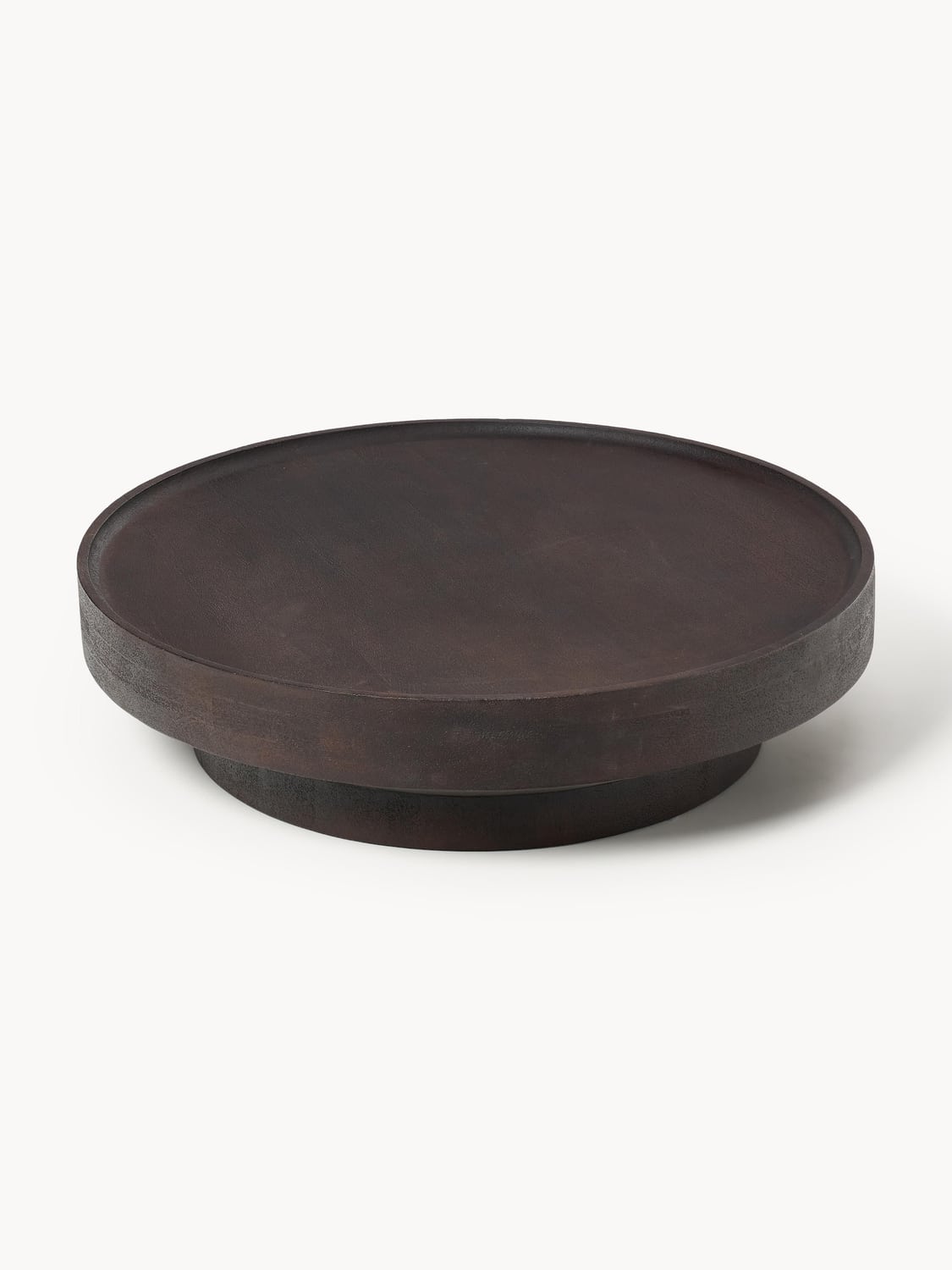 Benno Round XL Coffee Table in Mango Wood — Anthracite