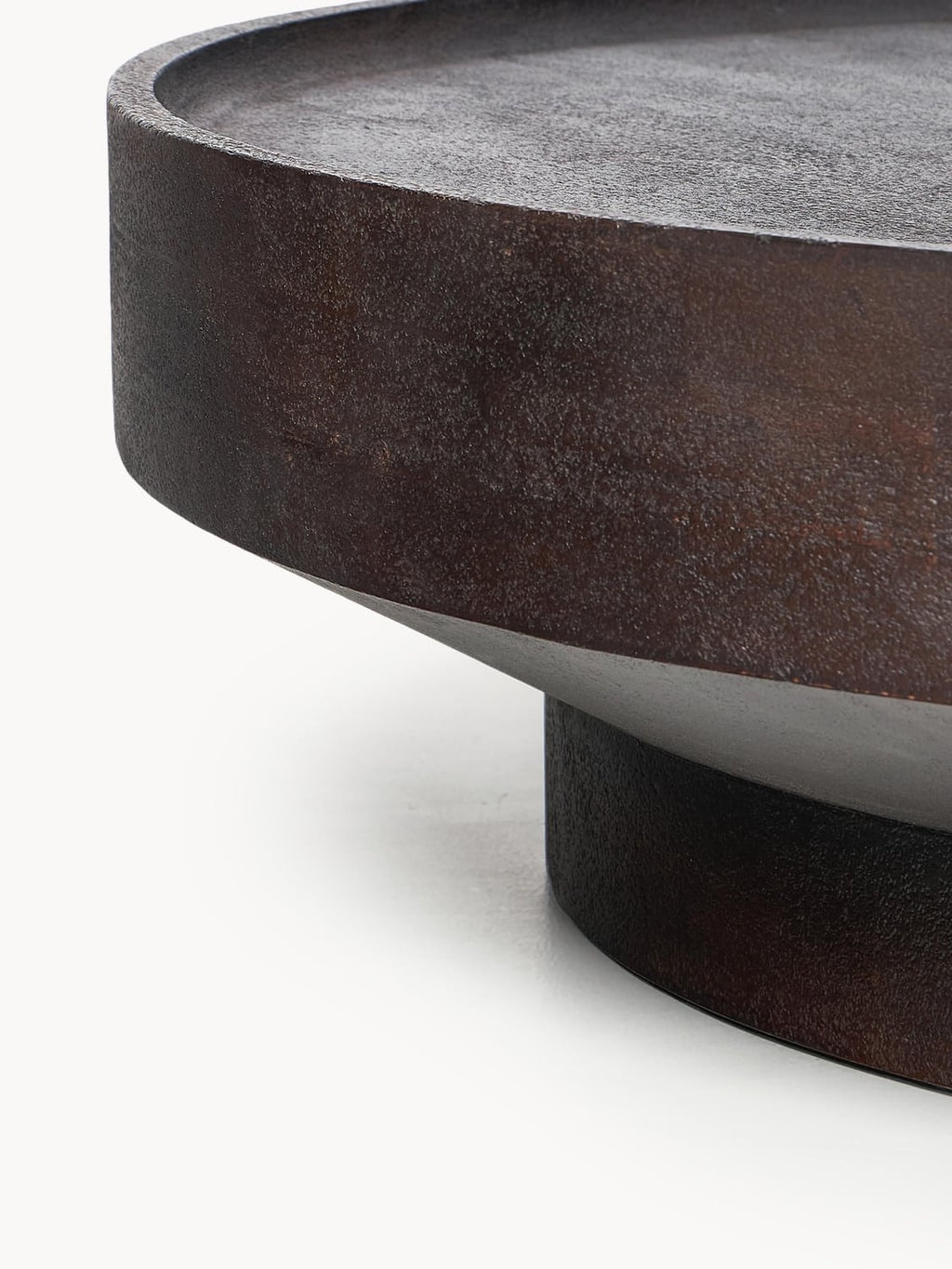 Benno Round XL Coffee Table in Mango Wood — Anthracite