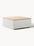 Lennon Sofa Ottoman in Bouclé with Storage — Pearl Grey
