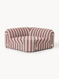Wolke Round Striped Corner Module — Greige