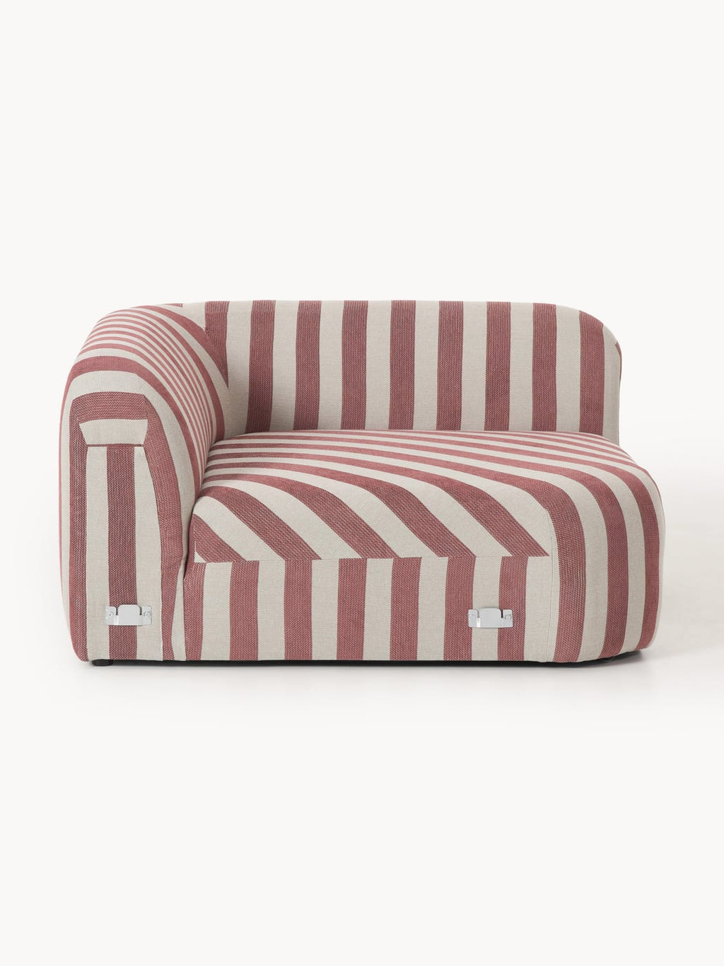 Wolke Round Striped Corner Module — Greige