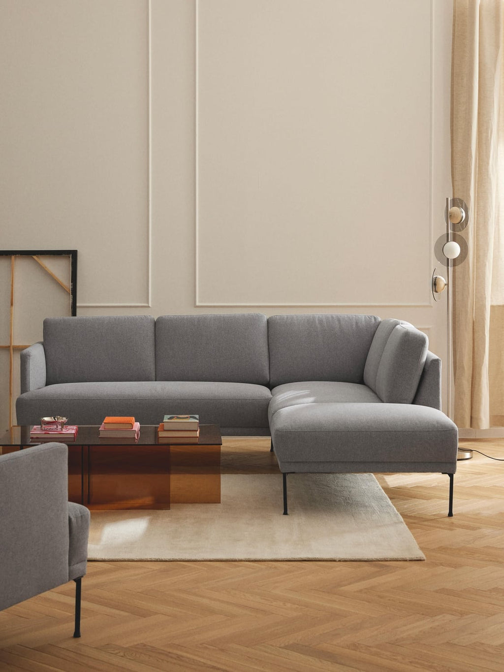 Fluente Corner Sofa — Light Grey