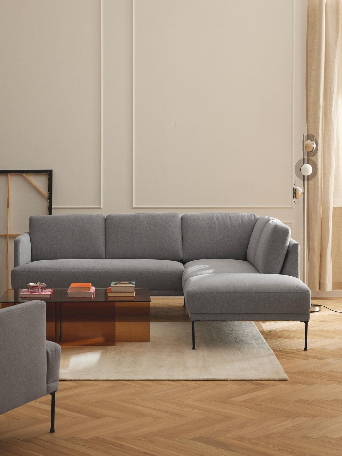 Fluente Corner Sofa — Light Grey