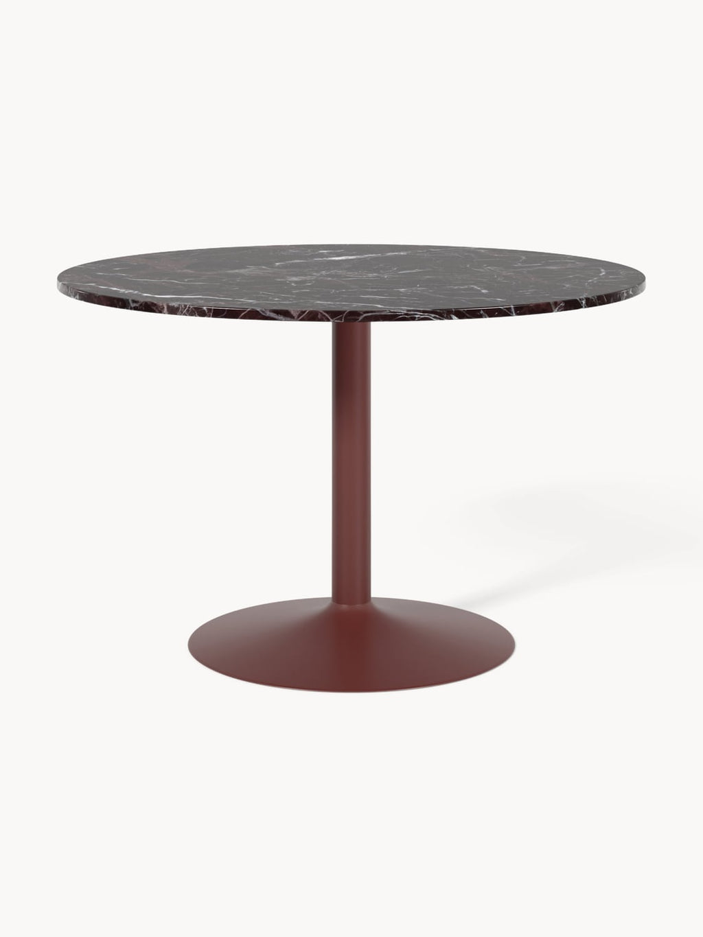 Miley Oval Marble-Dining Table, 120 x 90 cm — Dark Grey
