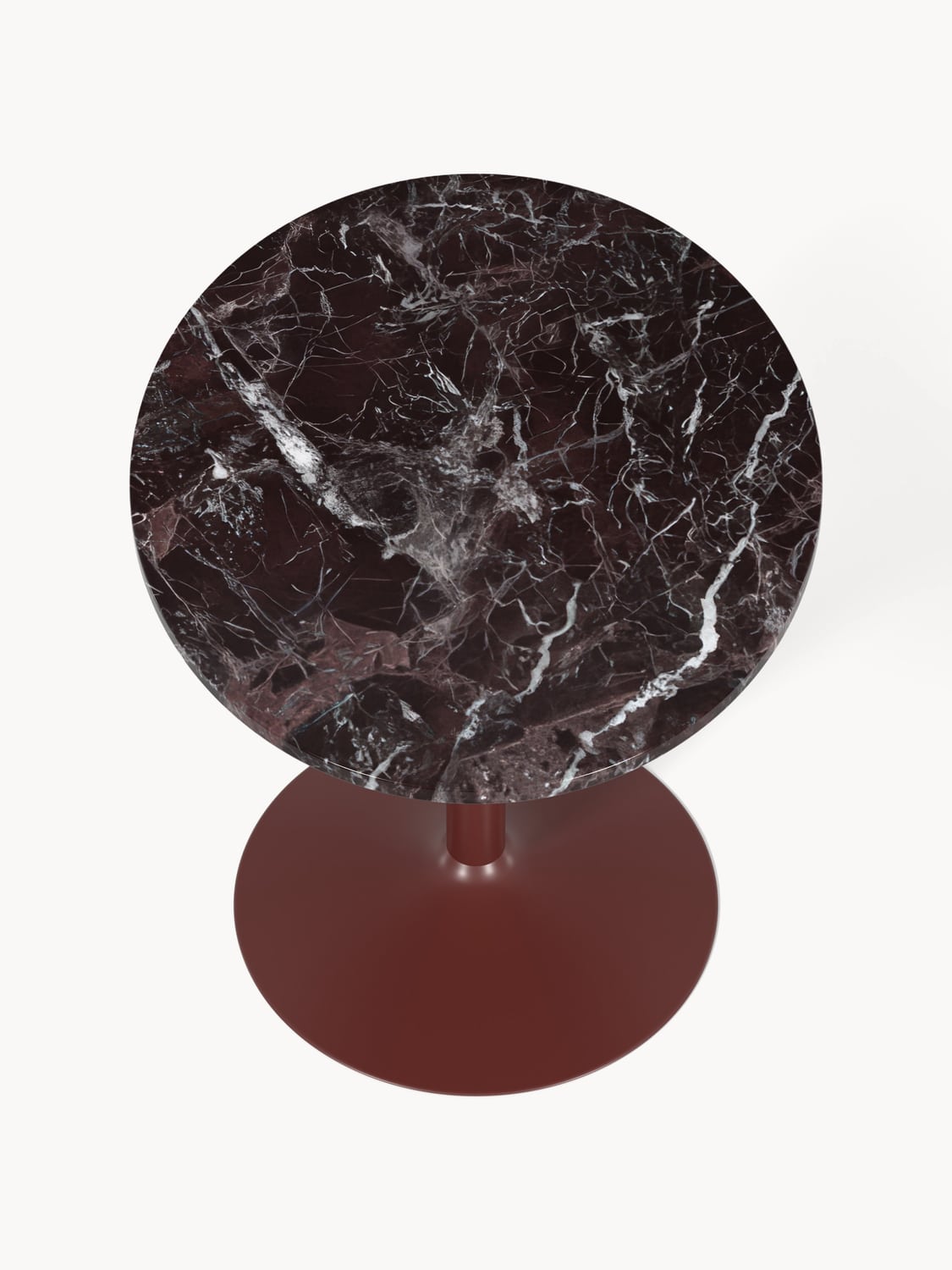 Miley Oval Marble-Dining Table, 120 x 90 cm — Dark Grey