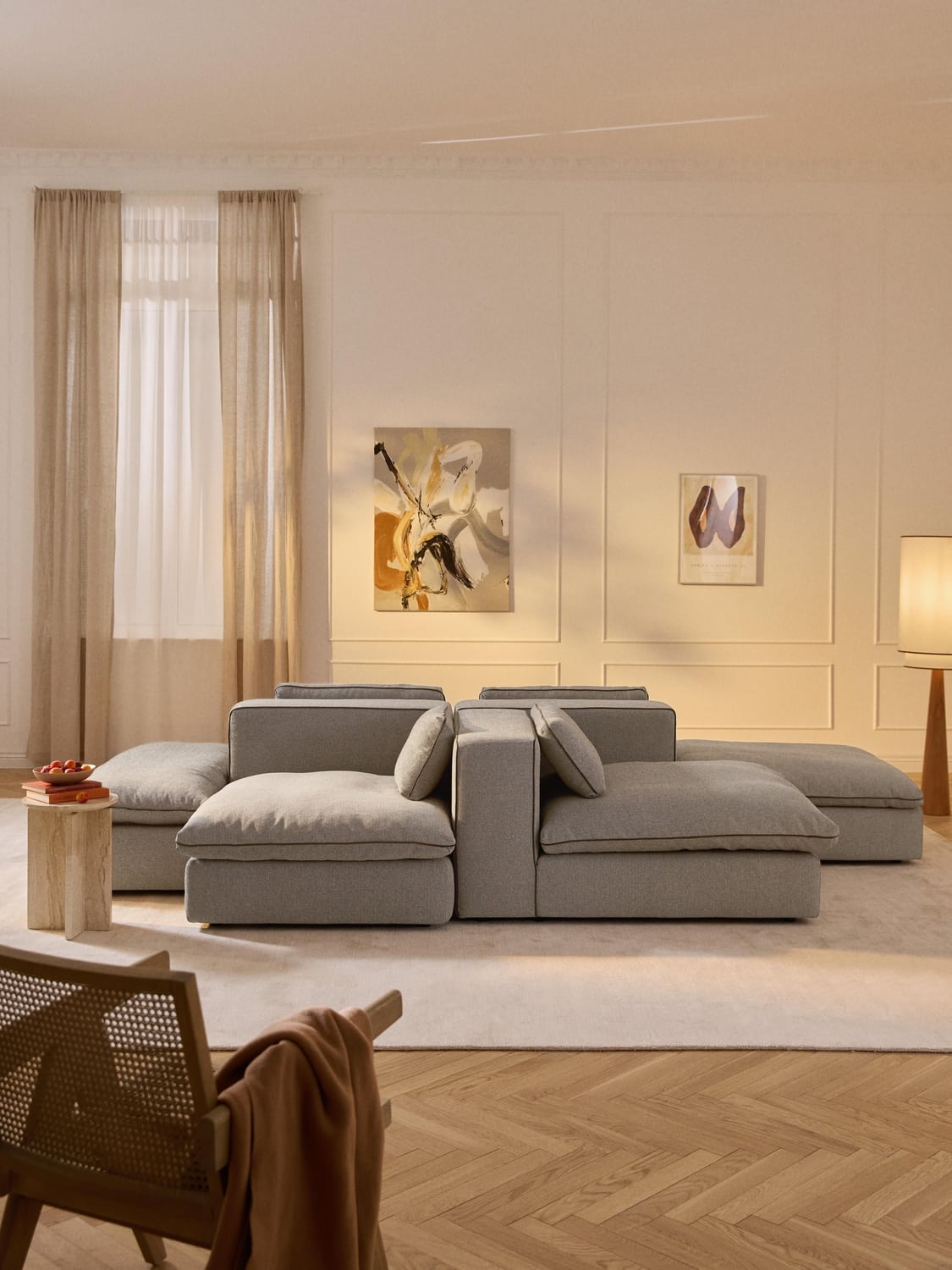 Felix Modular XL Sofa — Warm Grey