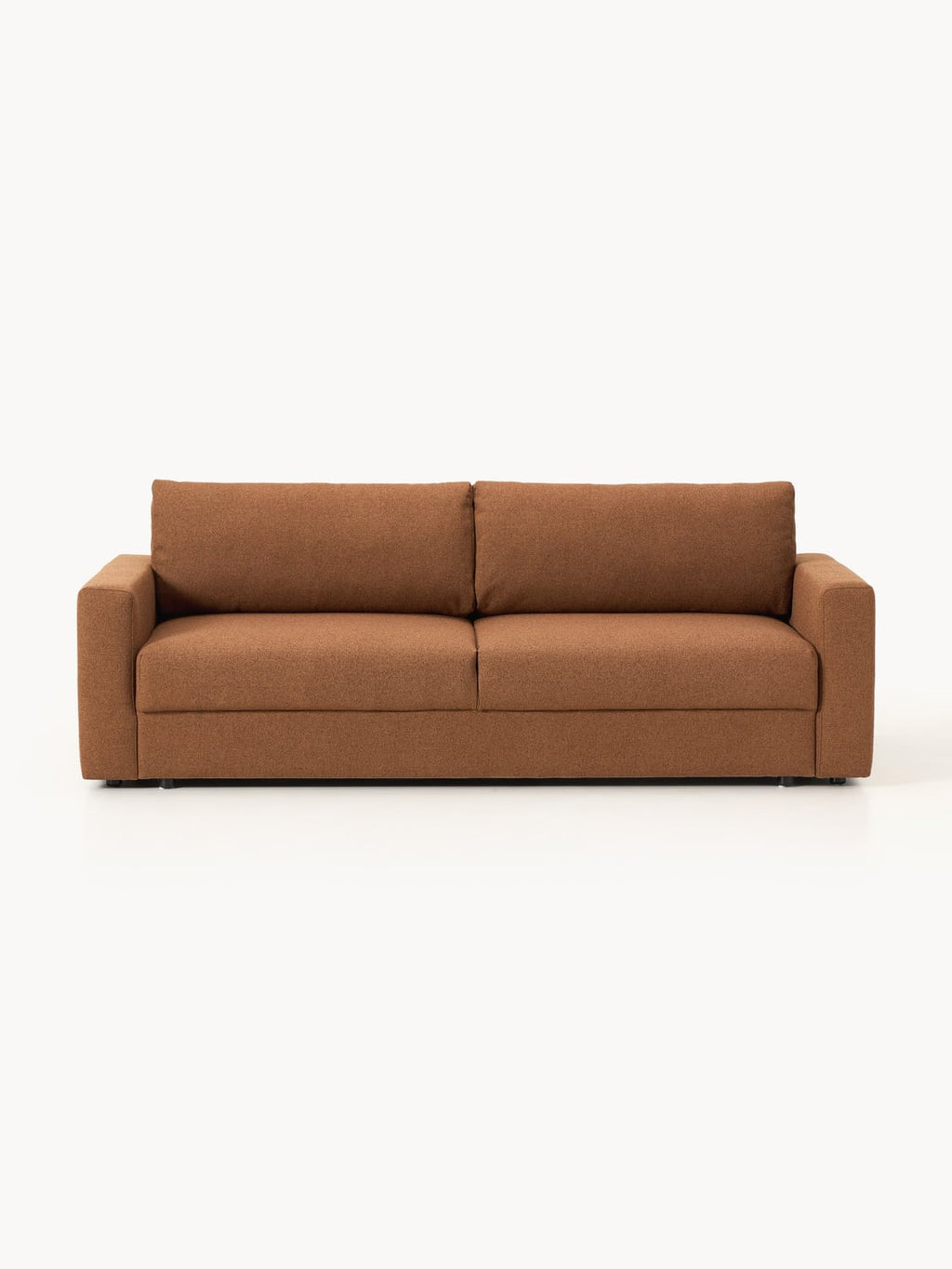 Tasha Bouclé-Sofa Bed (3-seater) with Storage — Caramel