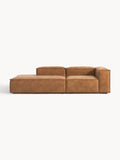 Lennon Modular Ottoman in Leather — Terracotta