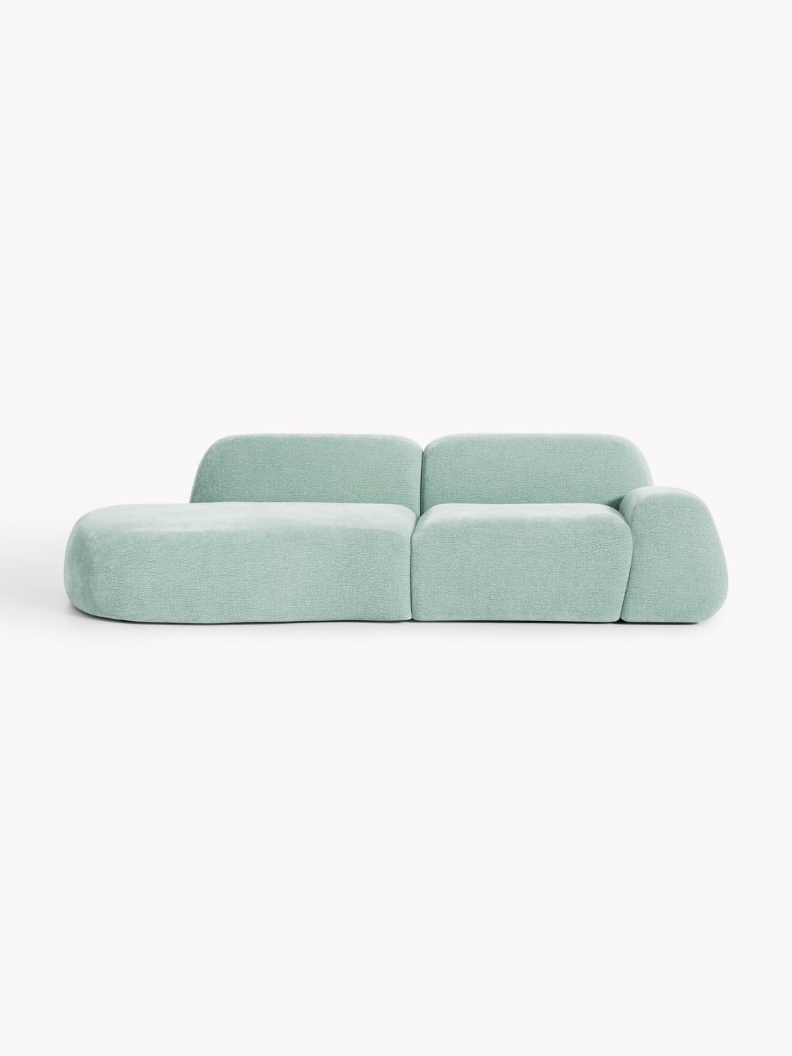 Wolke Modular Sofa (3-seater) with Chaise Longue — Light Grey