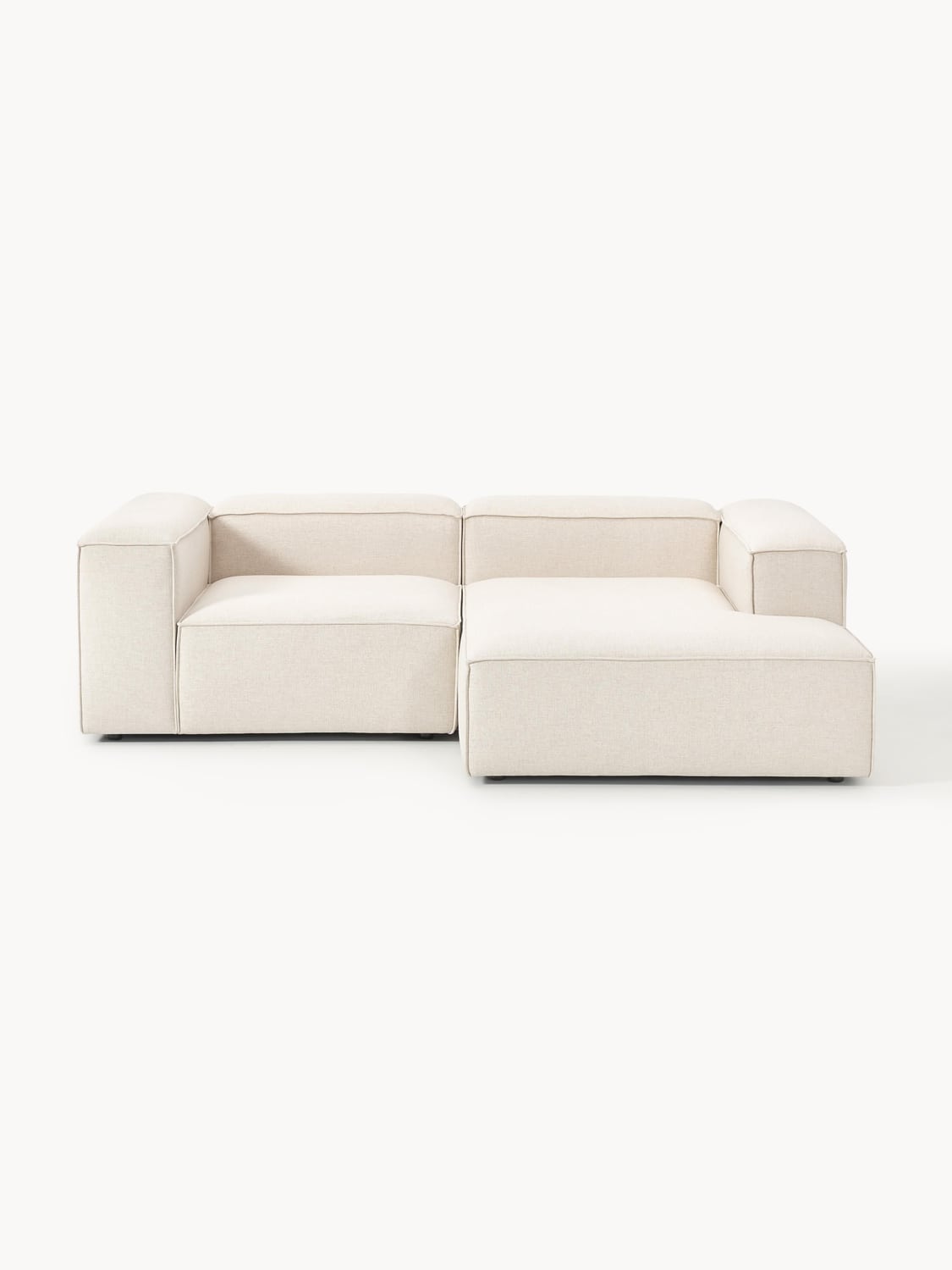 Lennon Modular Corner Sofa (2-seater) in Linen Blend — Off-White