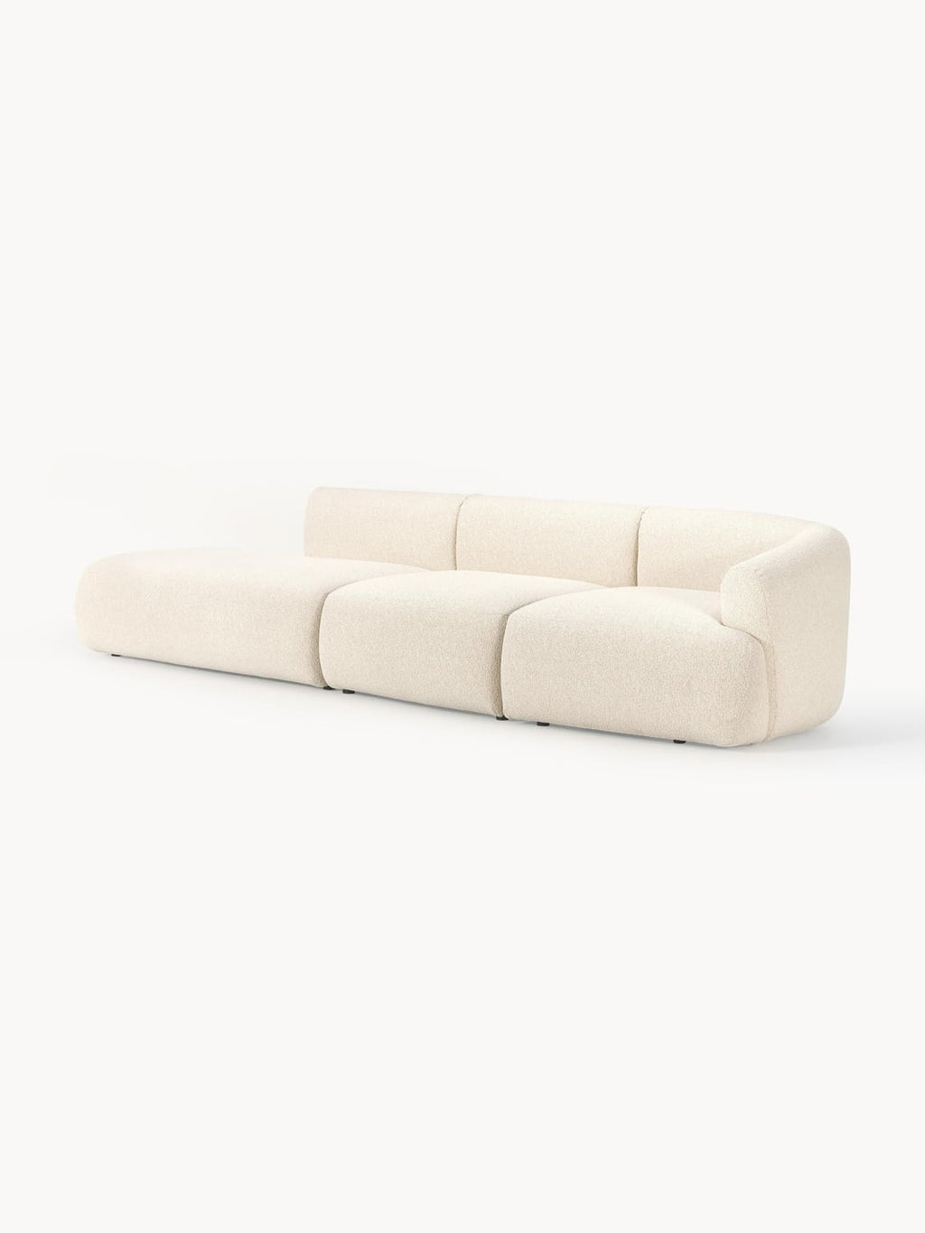 Sofia Modular Bouclé-Chaise (2-seater) — Off-White