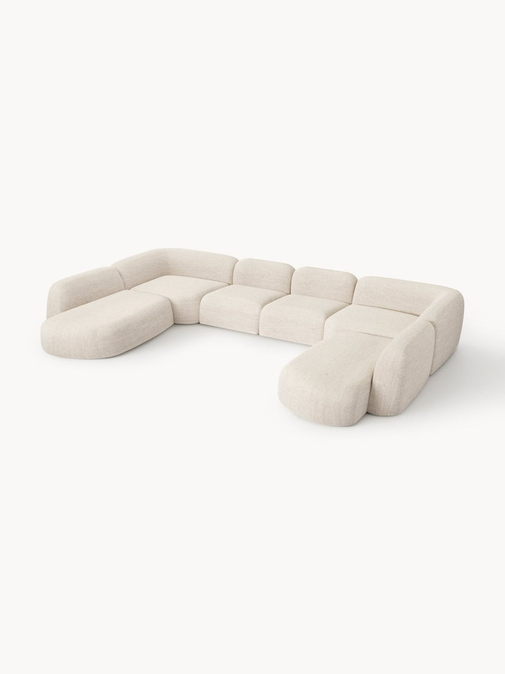 Wolke Modular Bouclé XL Sofa — Off-White