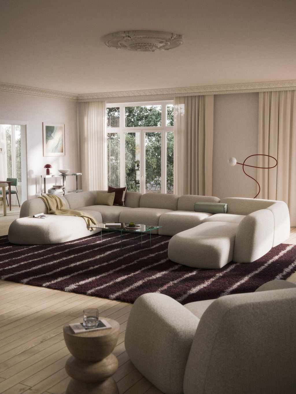 Wolke Modular Bouclé XL Sofa — Off-White