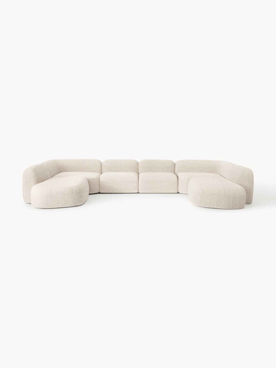 Wolke Modular Bouclé XL Sofa — Off-White