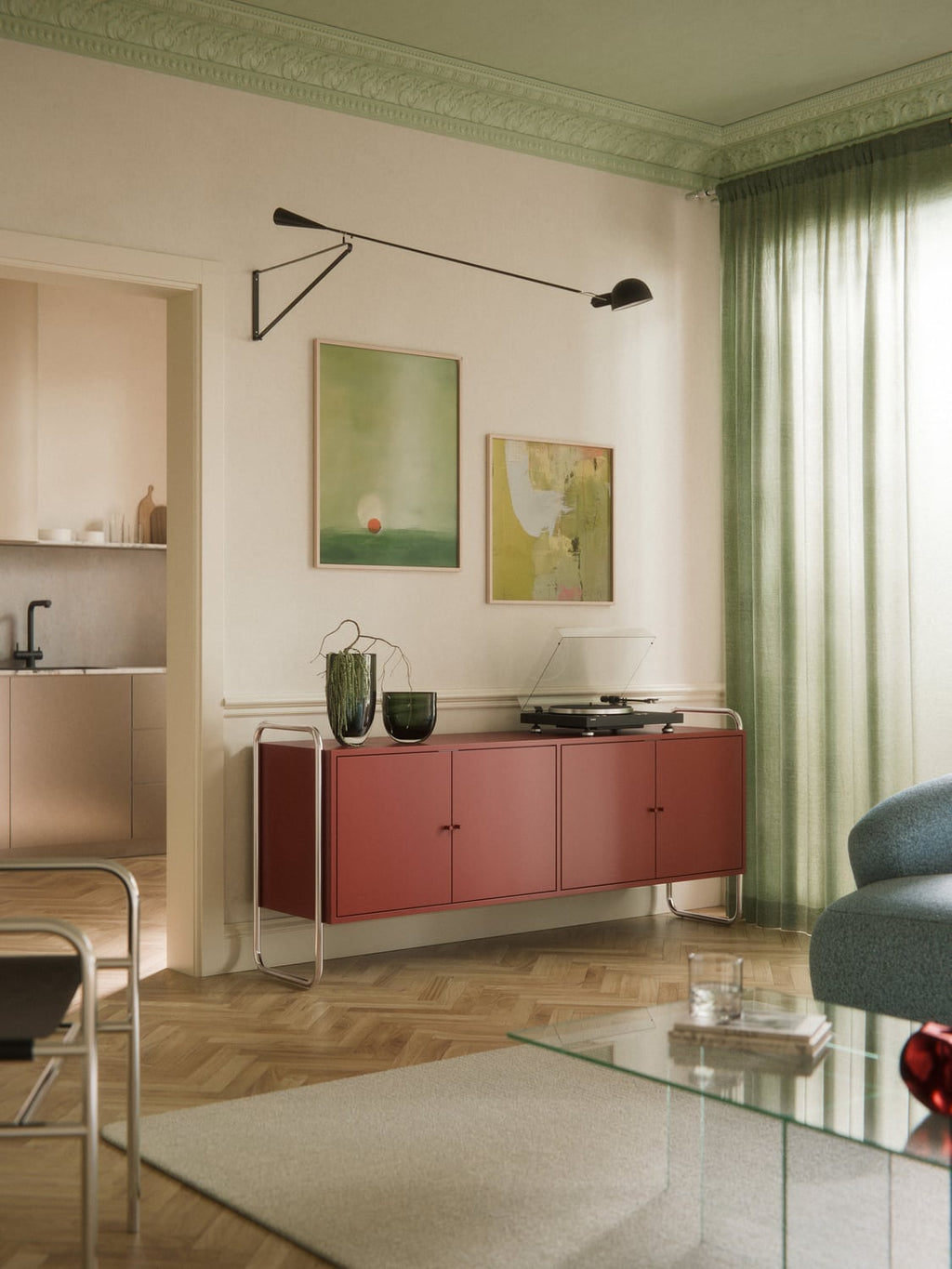Robyn Metal-Sideboard — Olive