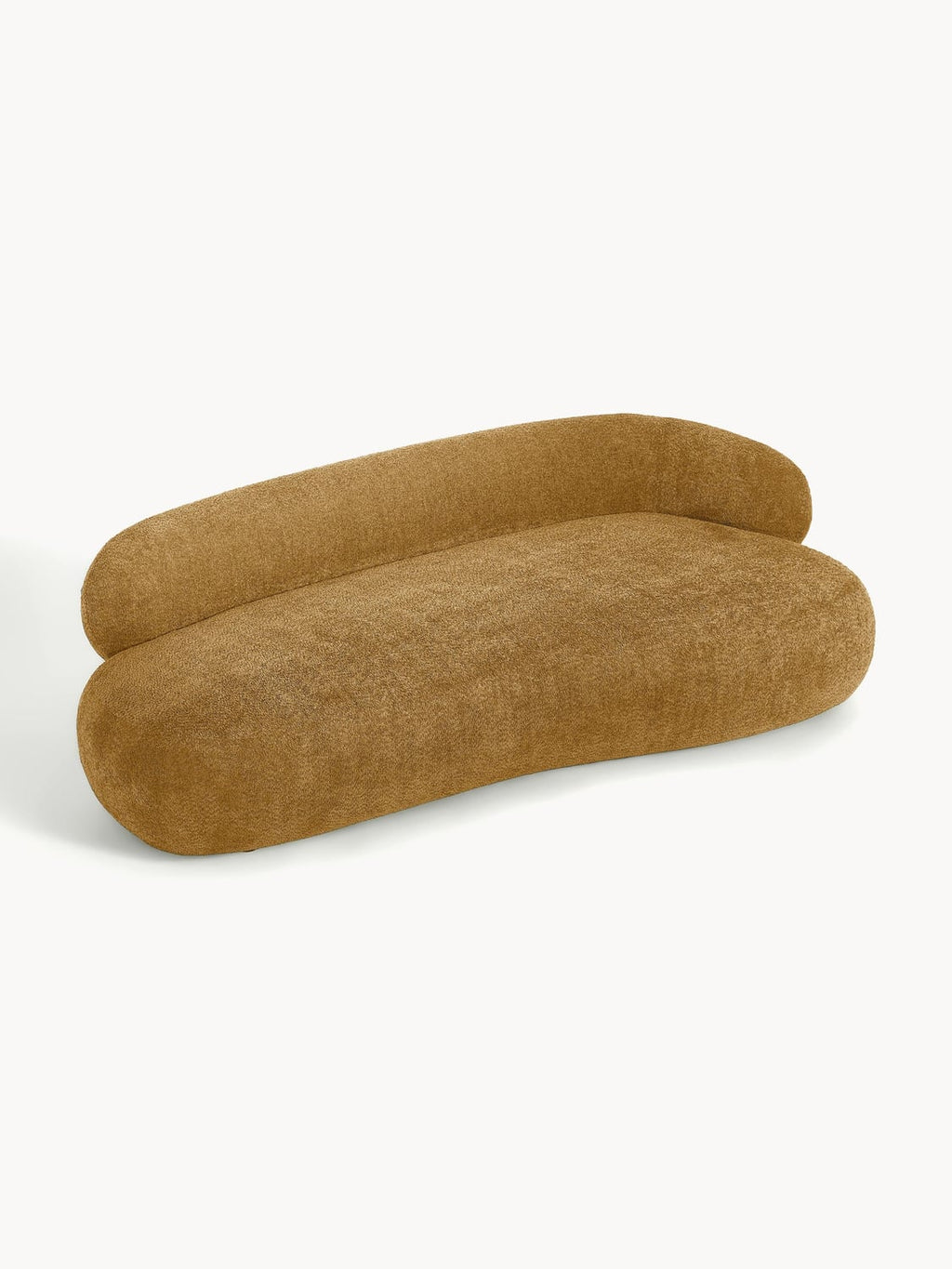 Alba Sofa (3-seater) in Teddy Bouclé — Caramel