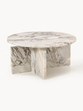 Marisa Round Coffee Table in Calacatta Viola Marble