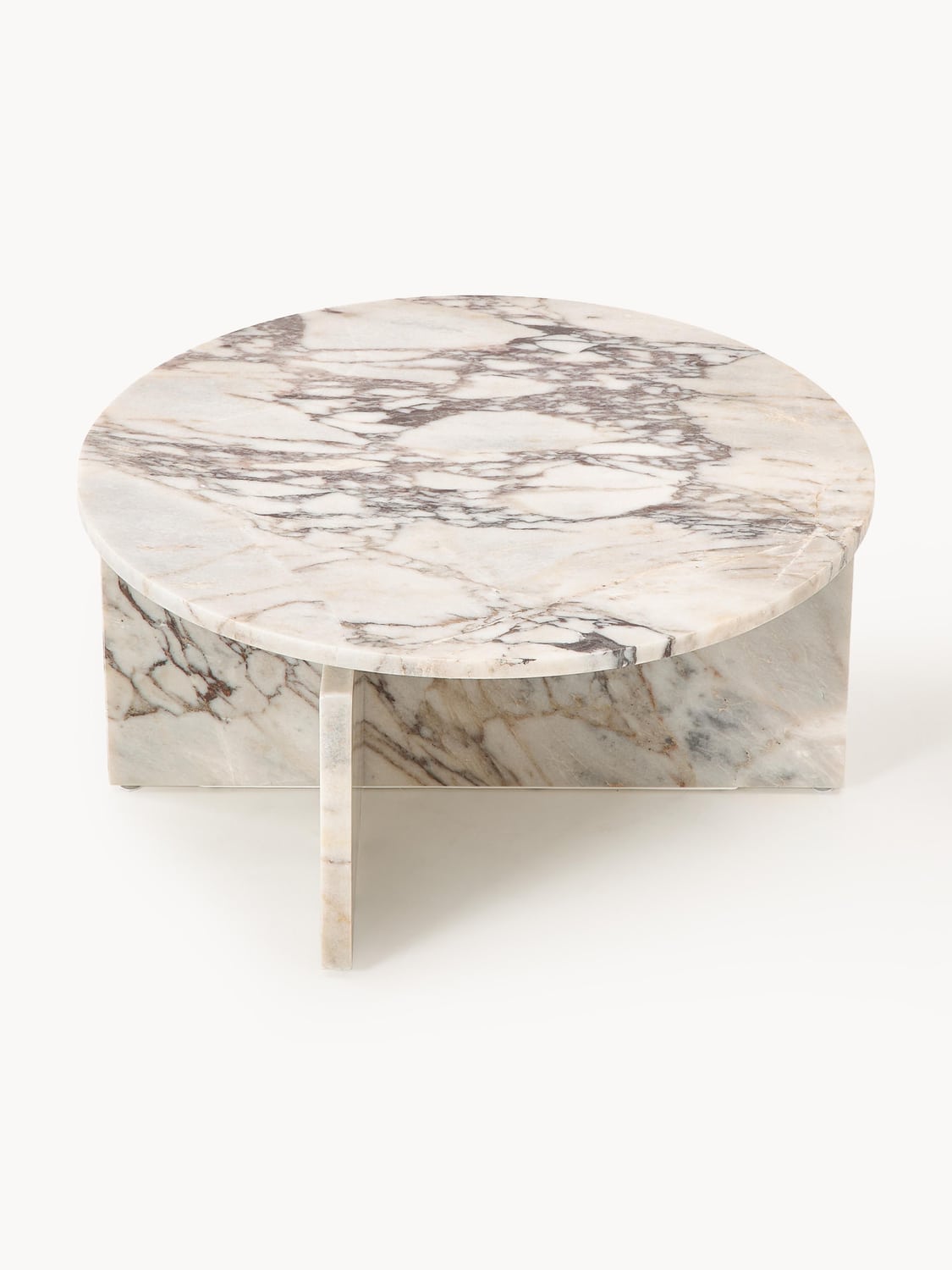 Marisa Round Coffee Table in Calacatta Viola Marble