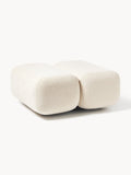 Caterpillar Teddy Upholstered Stool — Beige
