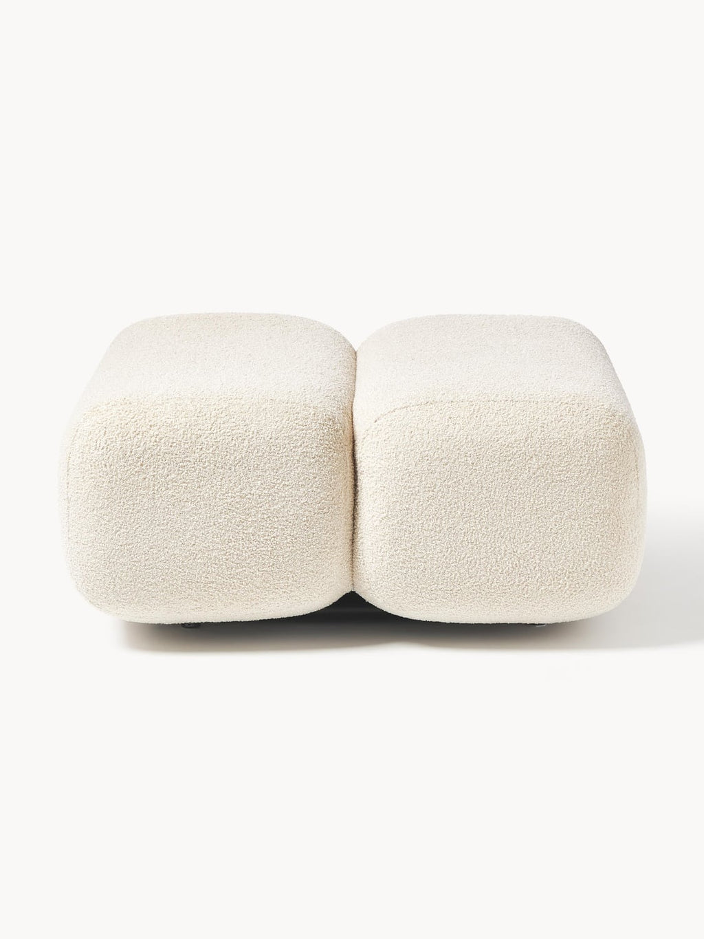 Caterpillar Teddy Upholstered Stool — Beige