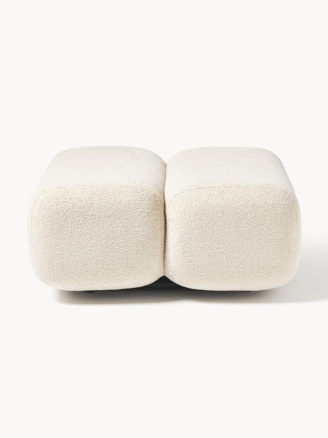 Caterpillar Teddy Upholstered Stool — Beige