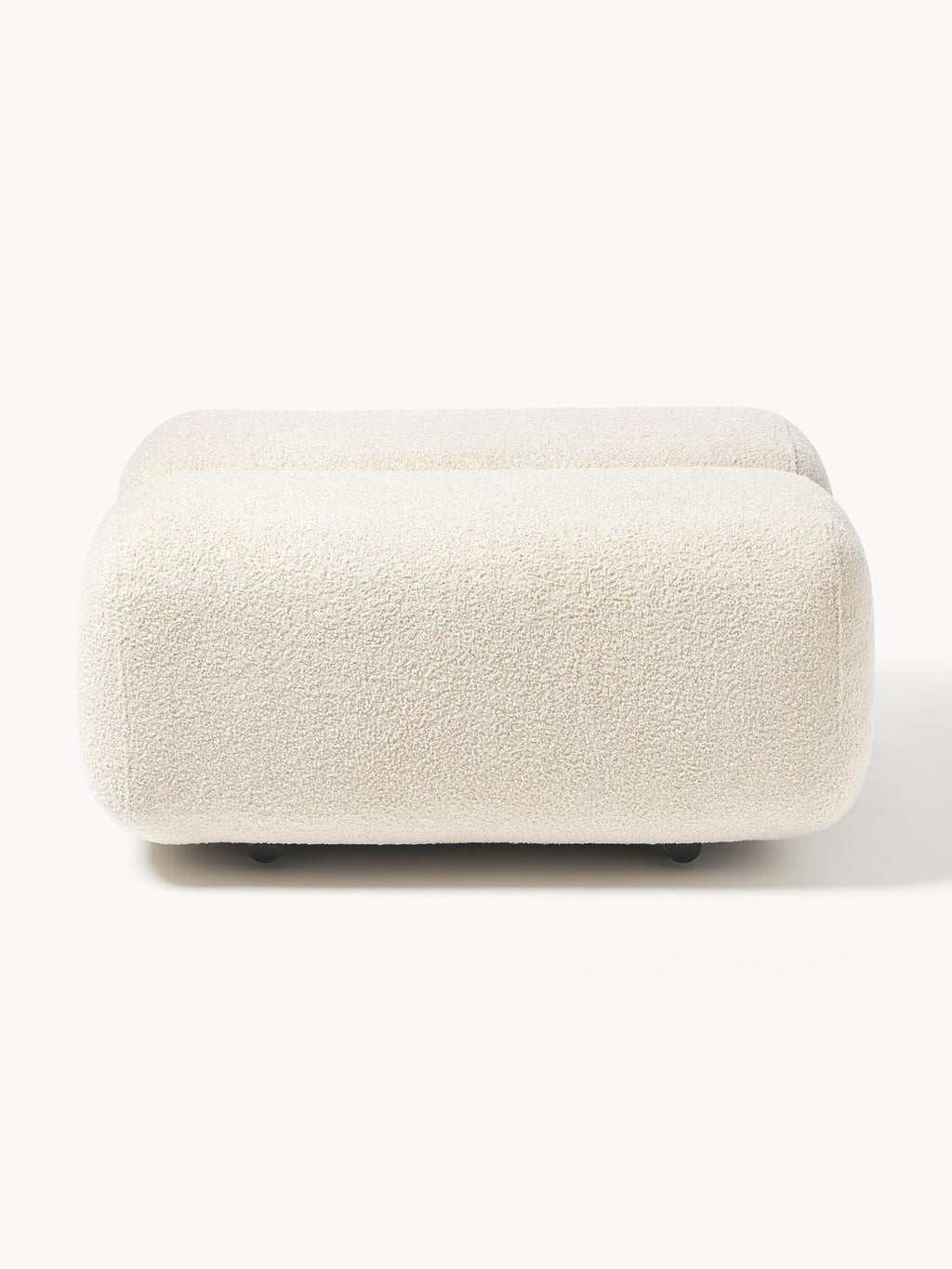 Caterpillar Teddy Upholstered Stool — Beige