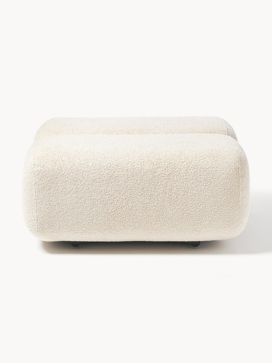 Caterpillar Teddy Upholstered Stool — Beige