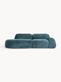 Wolke Modular Teddy Bouclé-Chaise (3-seater) — Teal