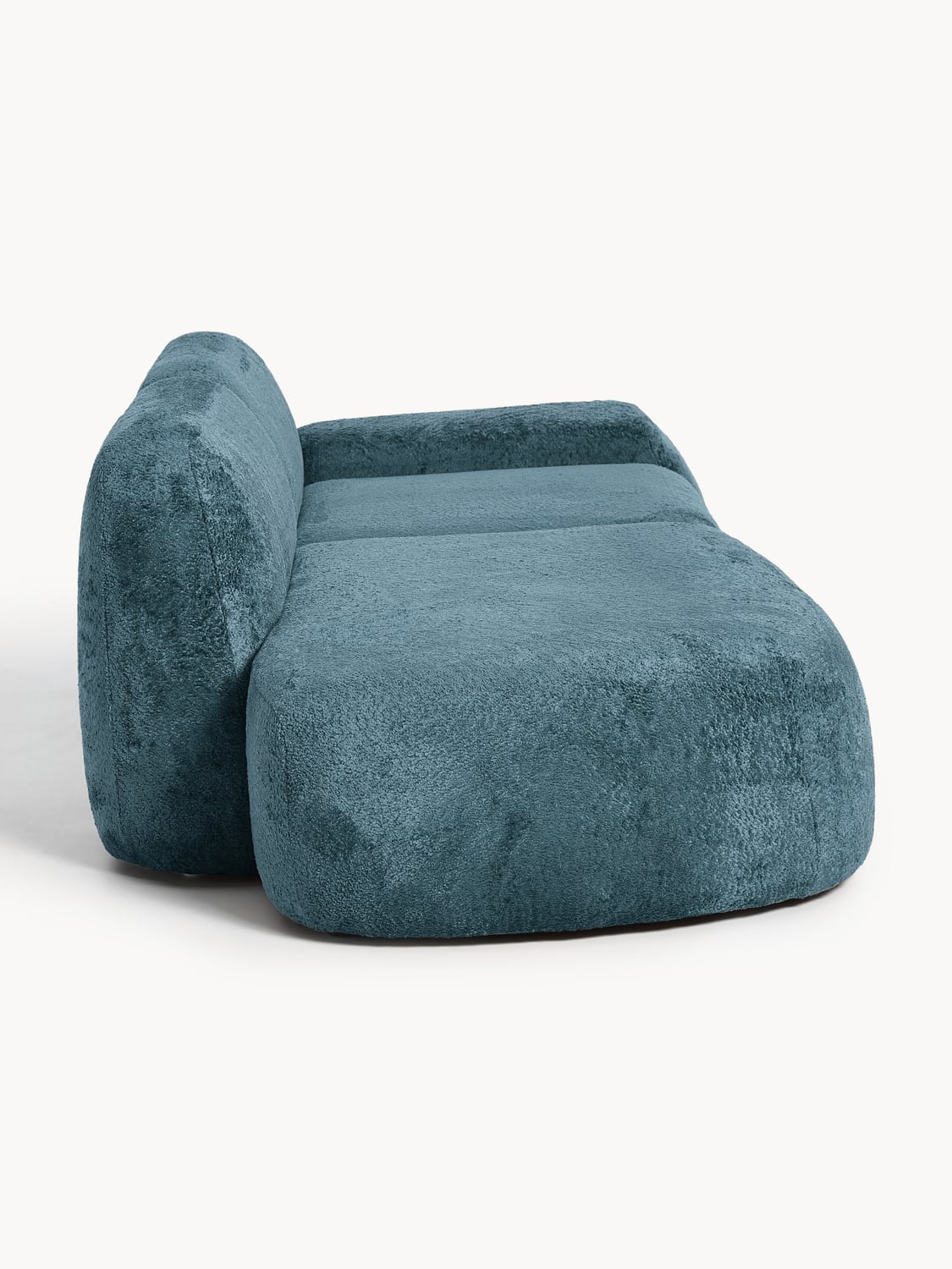 Wolke Modular Teddy Bouclé-Chaise (3-seater) — Teal