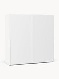 Leon Modular Sliding-Door Wardrobe, 200 cm Width, in various sizes — Off-White
