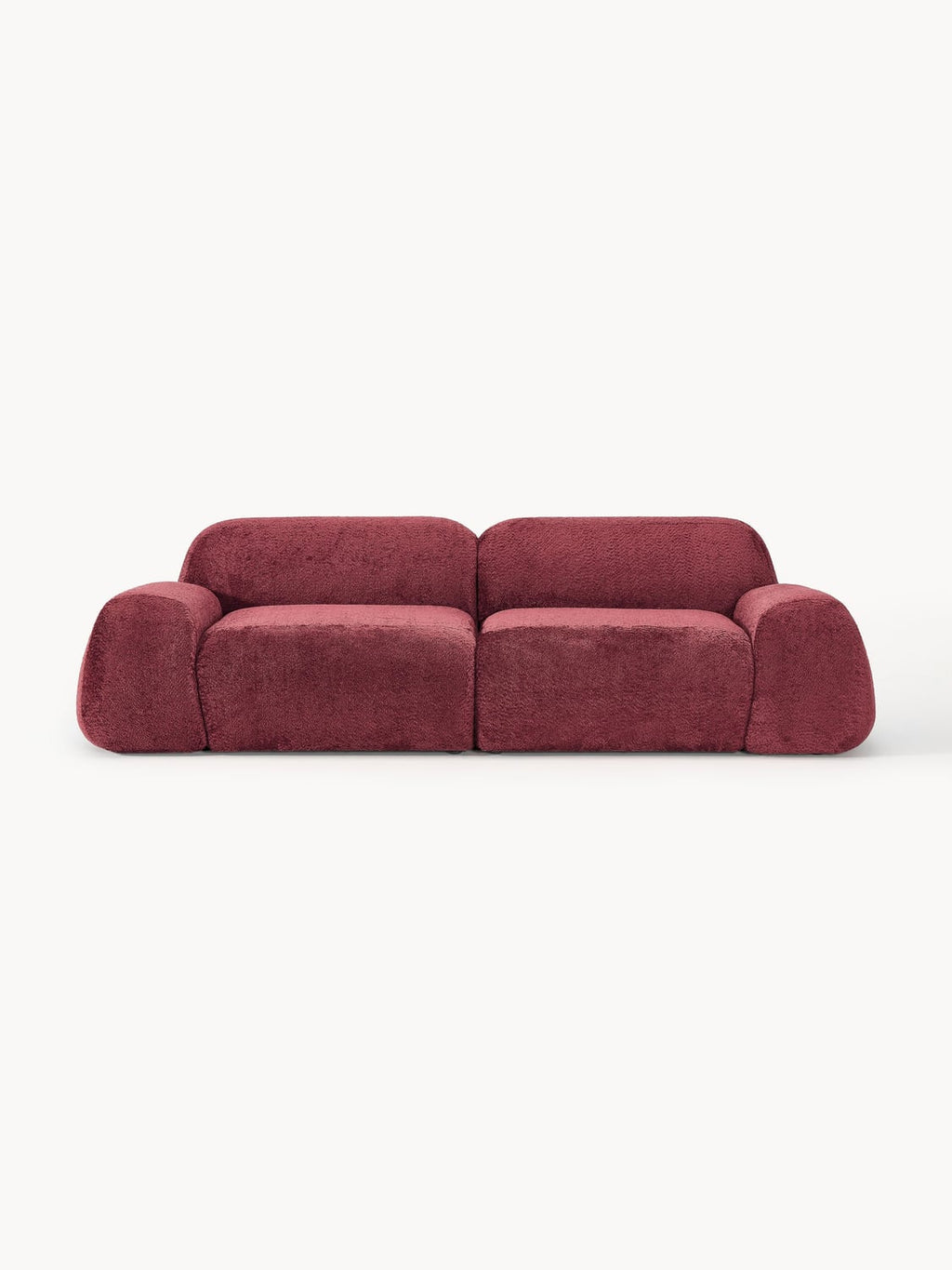 Wolke Modular Teddy Bouclé Sofa (3-seater) — Brown