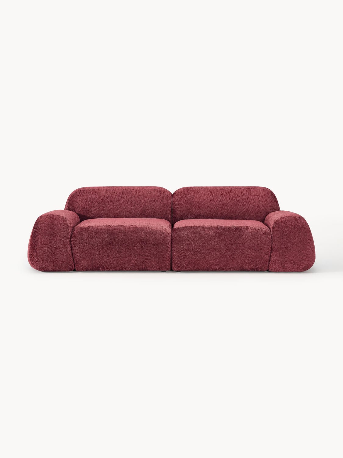 Wolke Modular Teddy Bouclé Sofa (3-seater) — Brown