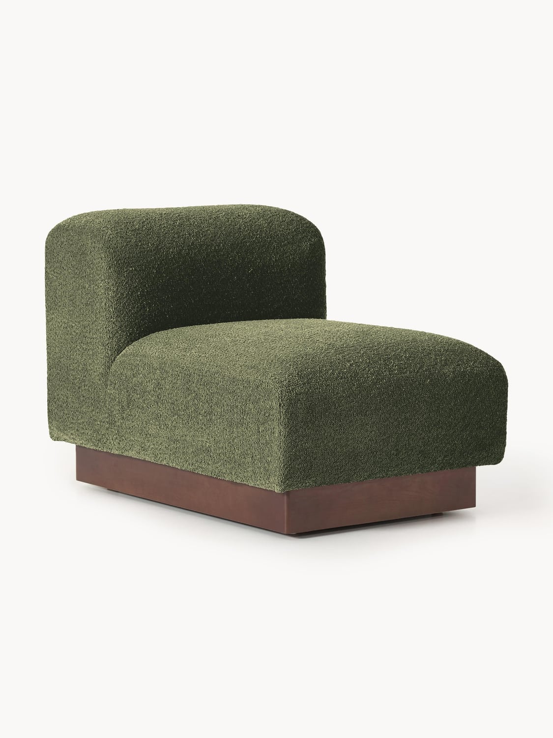 Natalie Middle Module in Teddy Bouclé — Green