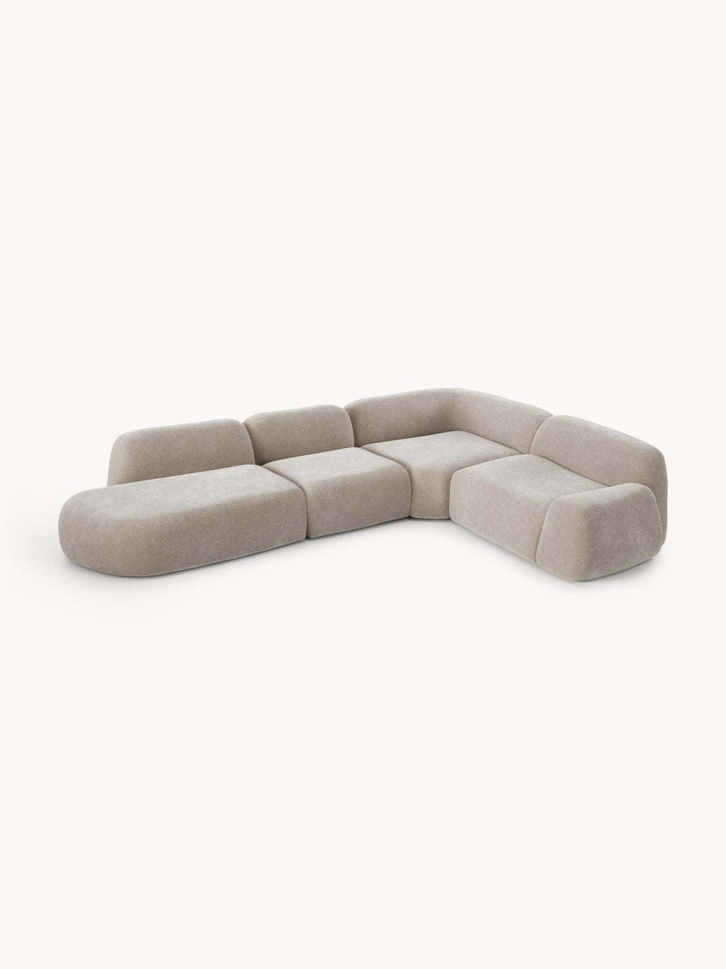 Wolke Modular XL Corner Sofa with Chaise Longue — Oatmeal