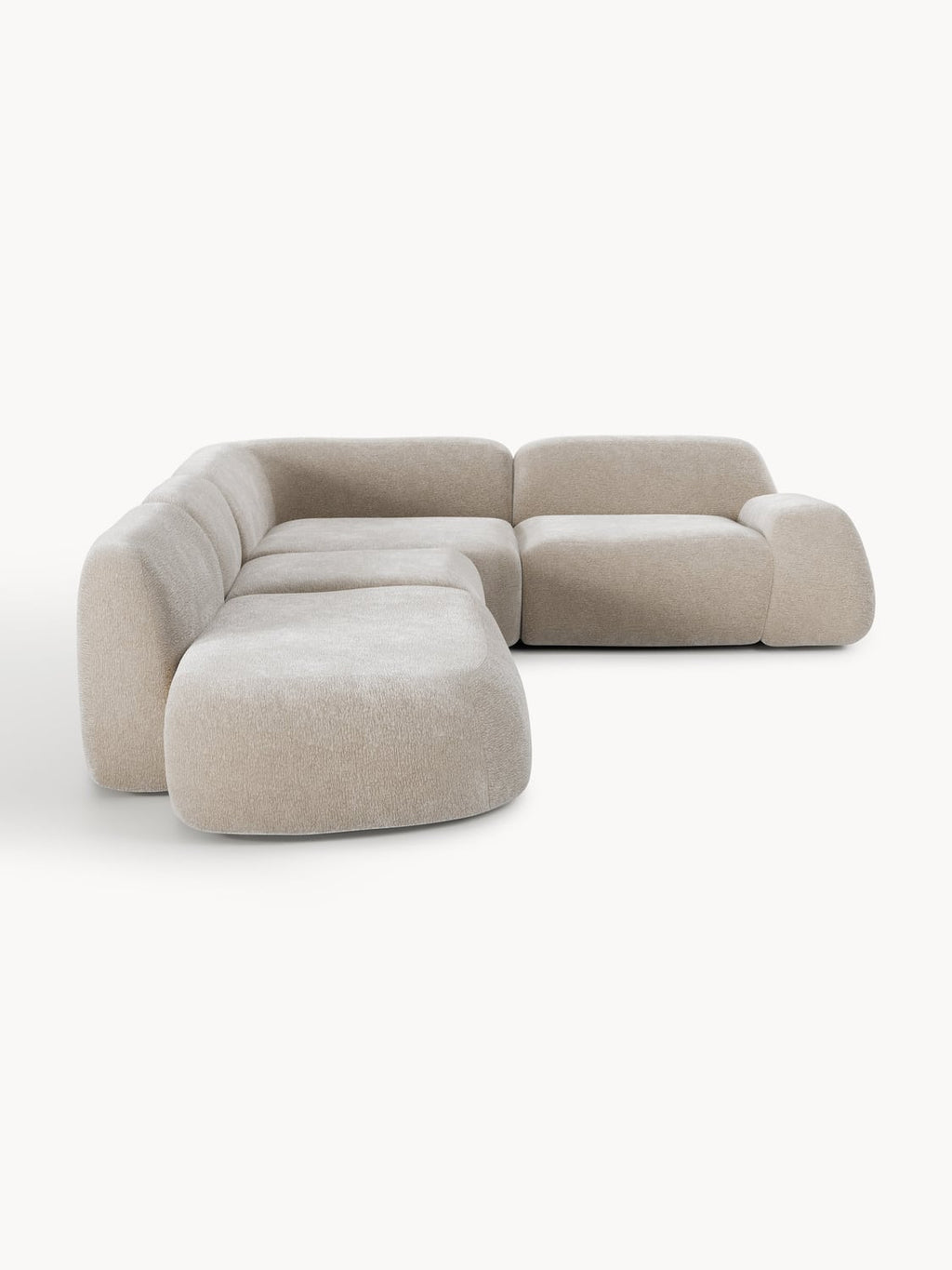 Wolke Modular XL Corner Sofa with Chaise Longue — Oatmeal