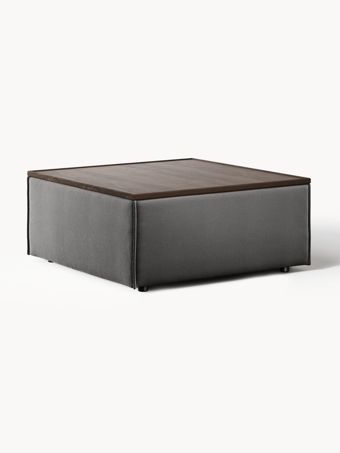Lennon Sofa Ottoman with Storage — Dark Grey