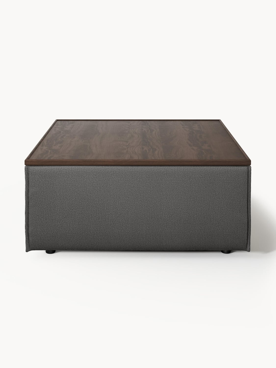 Lennon Sofa Ottoman with Storage — Dark Grey