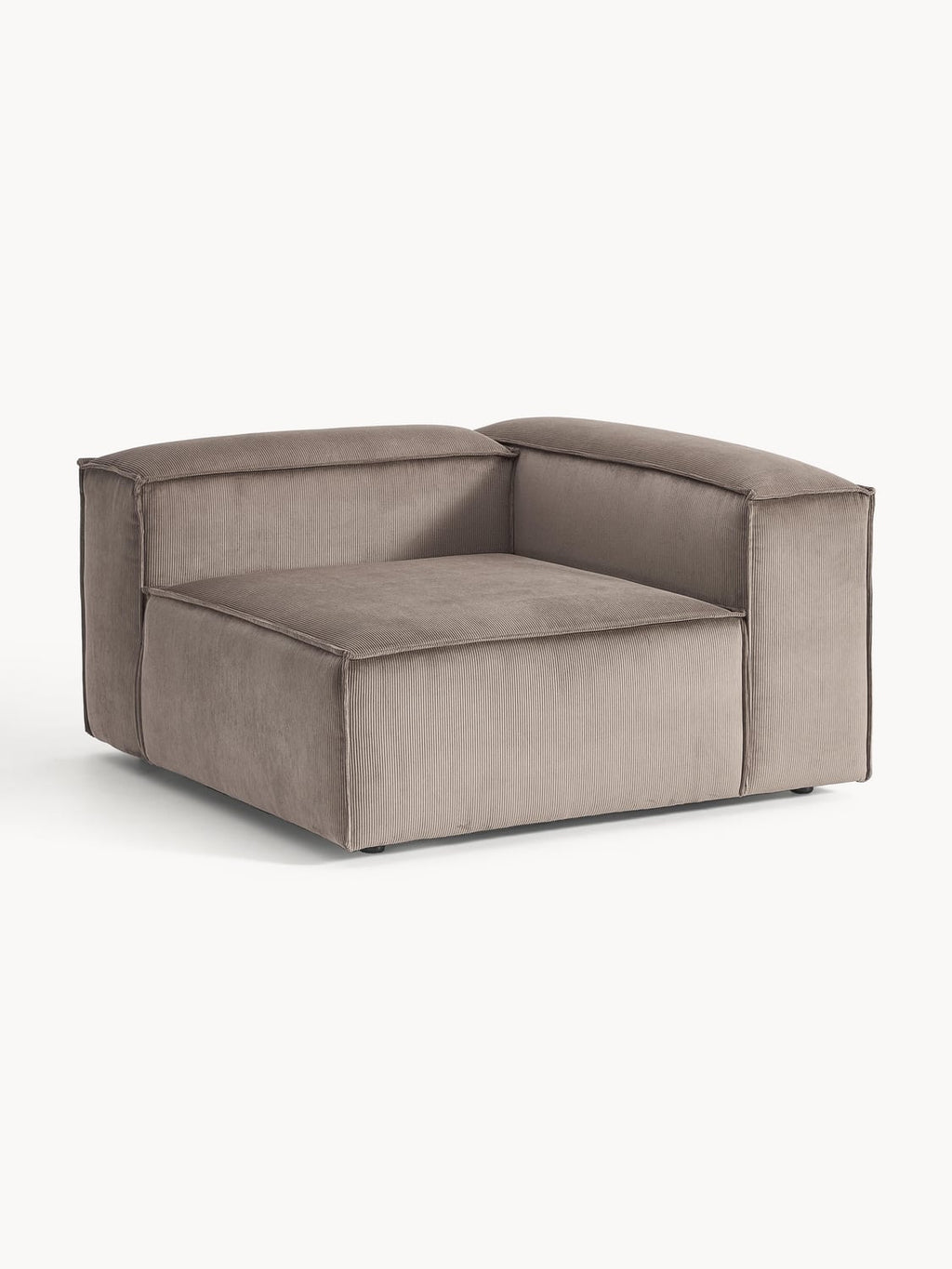 Lennon Corner Module in Corduroy — Mushroom