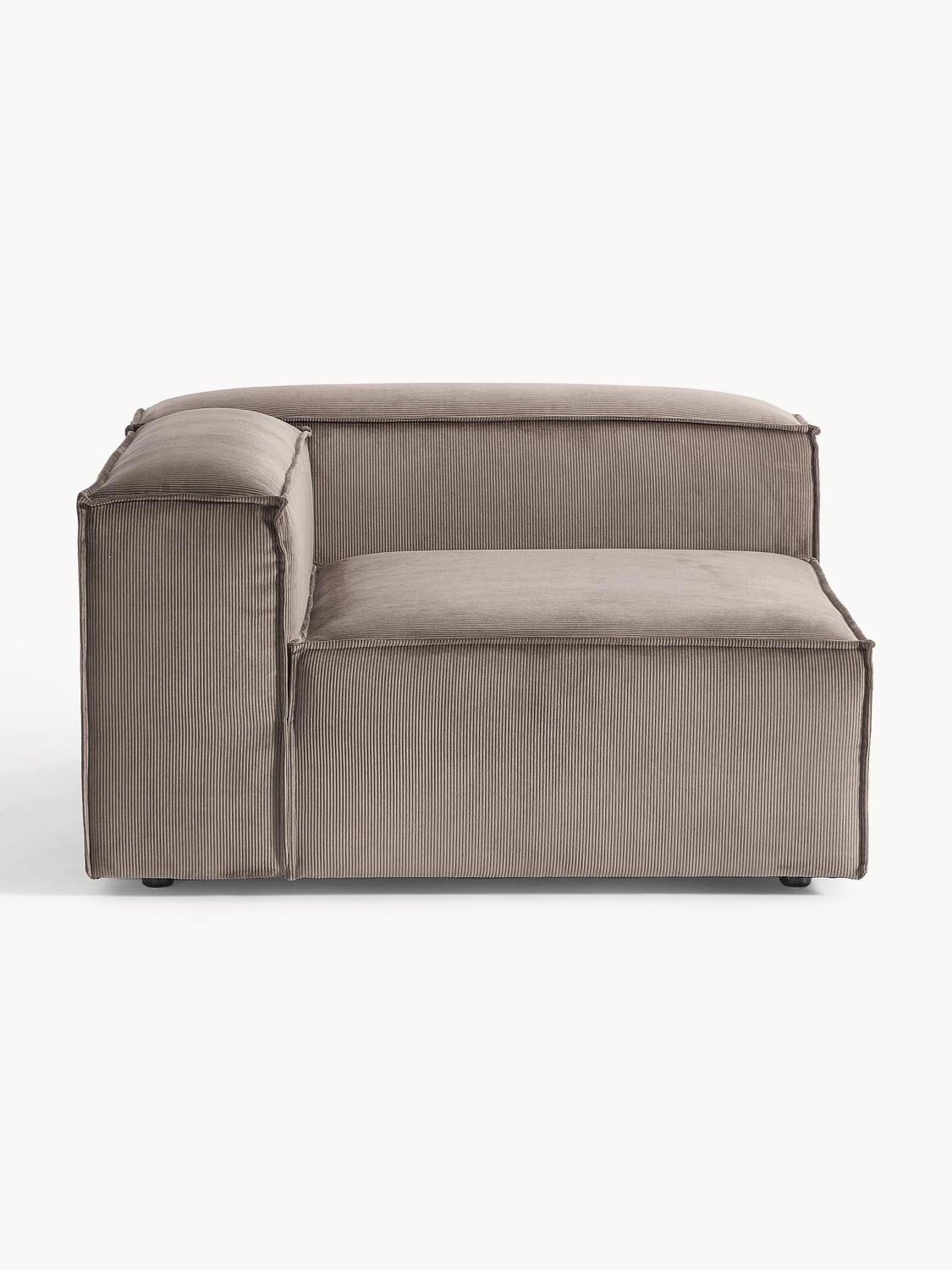 Lennon Corner Module in Corduroy — Mushroom