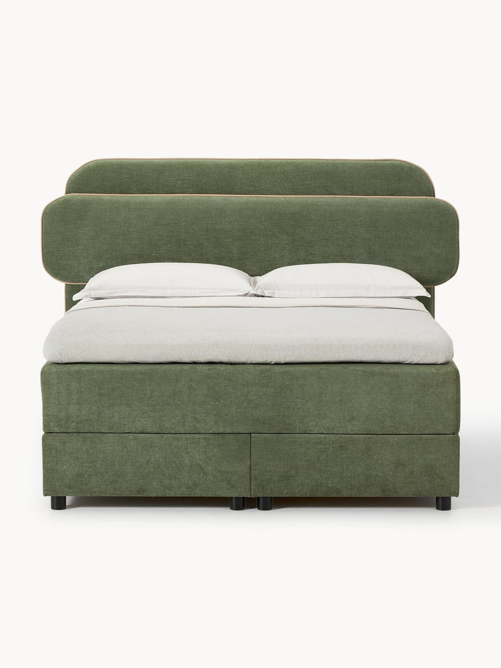 Enrica Box-Spring Bed — Taupe