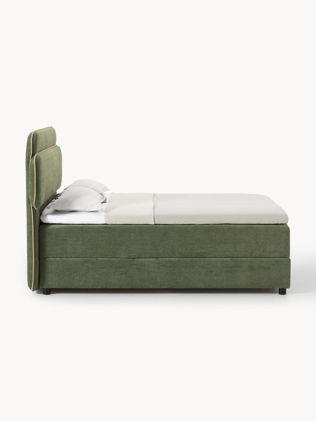 Enrica Box-Spring Bed — Taupe
