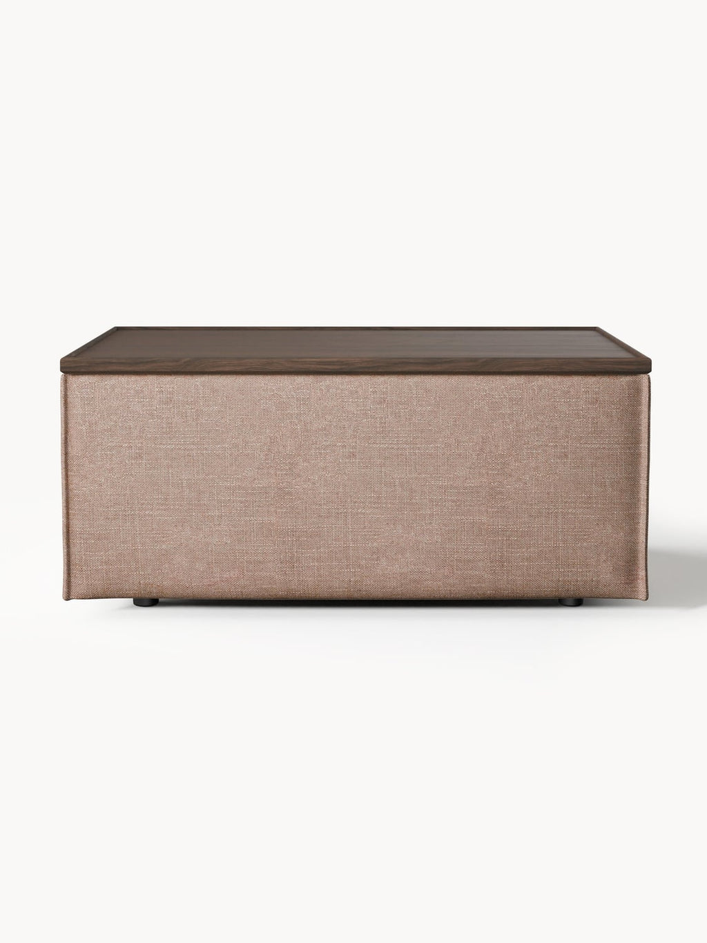 Lennon Sofa Ottoman in Linen Blend with Storage — Taupe